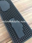 Adaptez les accessoires aux besoins du client supérieurs en caoutchouc de barre de Barware de tapis de Tableau de PVC de rectangle de logo de bar de silicone de tapis mou de barre