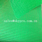Tissu de maille en plastique tissé par oeillet en plastique Larme-résistant de tissu enduit vert de PVC de tissu de feuille