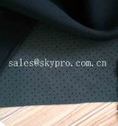 polyester latéral simple de dérapage de 4mm de tissu en nylon perforé respirable noir de preuve tricoté