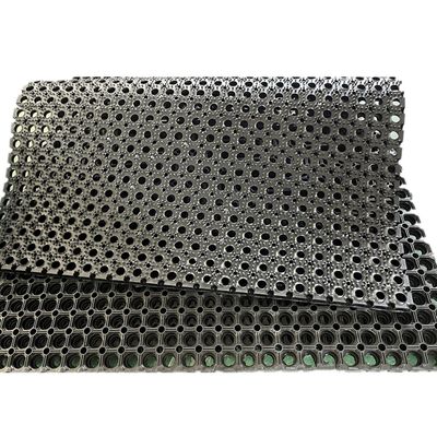 Black Waterproof 8mm Thickness Rubber Mat Anti-Fatigue Floor Mat for Kitchen Garage Garden Industrial Use
