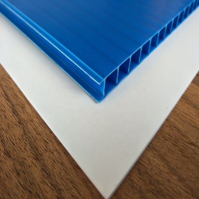 Feuille creuse en plastique ignifuge et antistatique stabilisée aux UV et feuille plastique double cannelure en PP