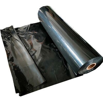 Rouleau de film de construction en polyéthylène noir basse densité de 6 mil, feuille noire