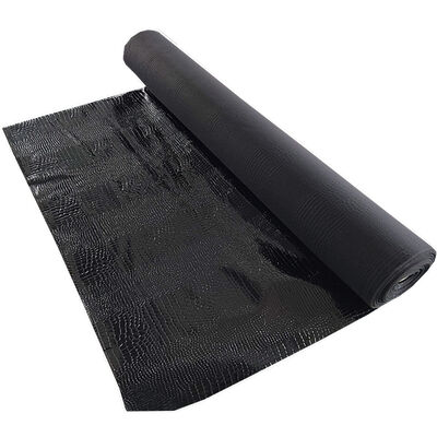 Tissu en cuir véritable noir gaufré crocodile de 1,35 mm d'épaisseur pour chaussures, sacs à main, ceintures, sacs, portefeuilles