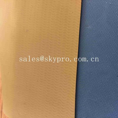 Tan khaki Neoprene Fabric Roll , Hypalon Rubber Fabric for Boats with Matt Surface
