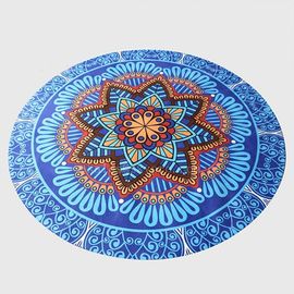Le tapis/mandala adaptés aux besoins du client du caoutchouc naturel de modèle a imprimé le tapis de méditation