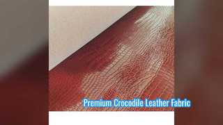 Tissu en cuir gaufré crocodile de qualité supérieure pour sacs et chaussures